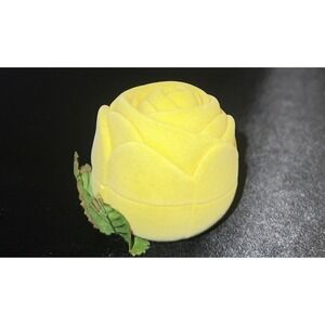 New Yellow Velvet Rose Ring Box – Jewelry Gift / Proposal Box